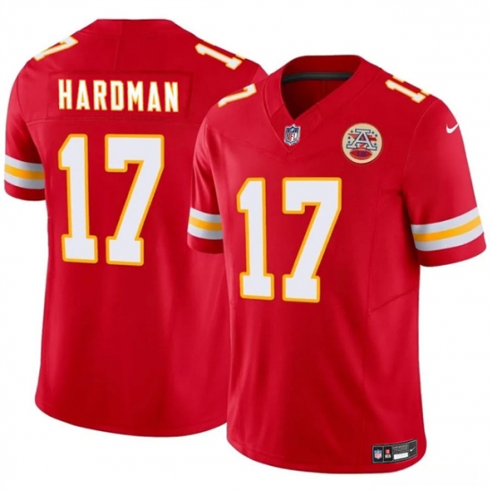 Men’s Kansas City Chiefs #17 Mecole Hardman Red 2024 F.U.S.E. Vapor Untouchable Limited Stitched Football Jersey - Ujersey
