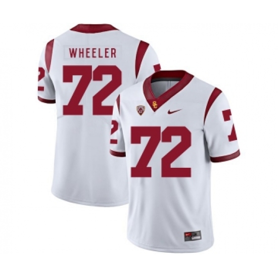 USC Trojans 72 Chad Wheeler White College Football Jersey - Ujersey