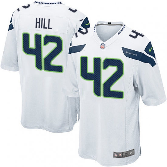 Men's Nike Seattle Seahawks #42 Delano Hill Game White NFL Jersey - Ujersey