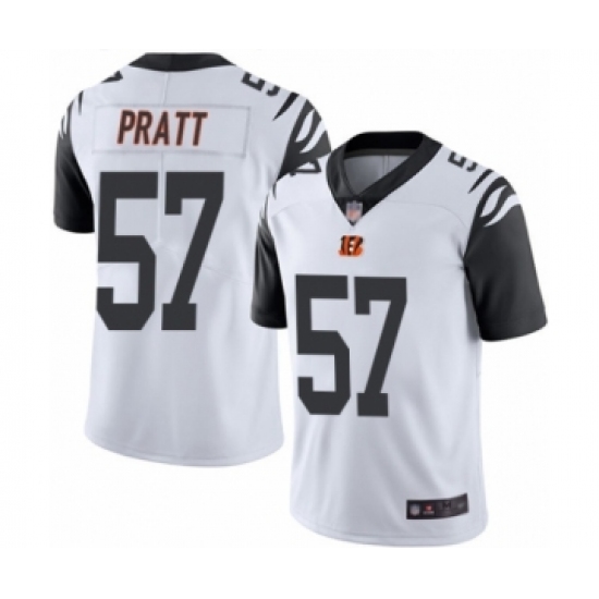 Men's Cincinnati Bengals #57 Germaine Pratt Limited White Rush Vapor Untouchable Football Jersey - Ujersey