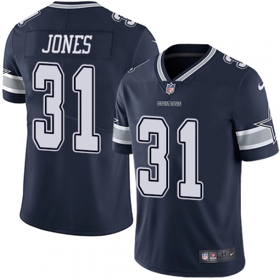 Youth Nike Dallas Cowboys #31 Byron Jones Navy Blue Team Color Vapor Untouchable Limited Player NFL Jersey - Ujersey