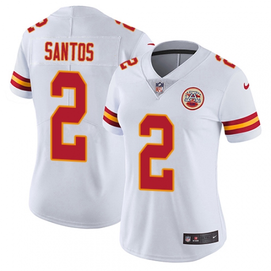 Women's Nike Kansas City Chiefs #2 Cairo Santos White Vapor Untouchable Elite Player NFL Jersey - Ujersey