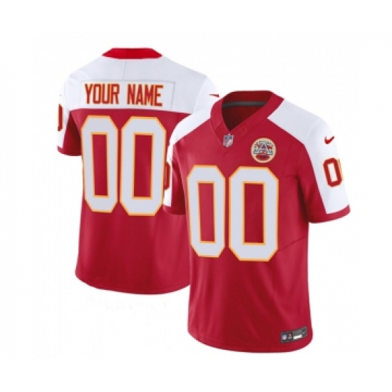 Men's Nike Kansas City Chiefs Active Player Custom Red White 2023 F.U.S.E. Vapor Untouchable Limited Football Stitched Jersey - Ujersey