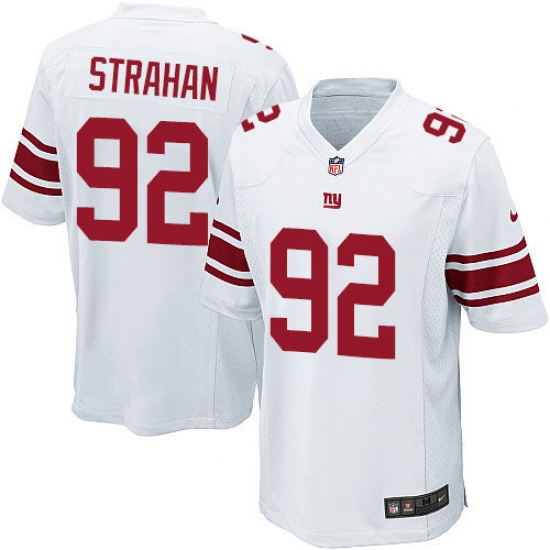 Men's Nike New York Giants #92 Michael Strahan Game White NFL Jersey - Ujersey