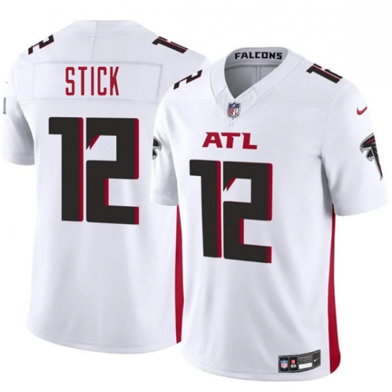 Men's Atlanta Falcons #12 Easton Stick White 2025 F.U.S.E. Vapor Untouchable Limited Football Stitched Jersey - Ujersey