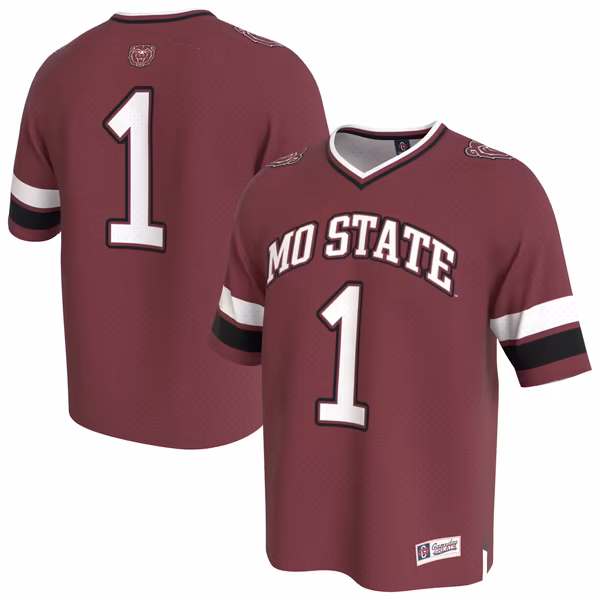 Youth GameDay Greats Maroon Missouri State University Bears Lightweight Collegiate Football Fashion Jersey - SUjersey01