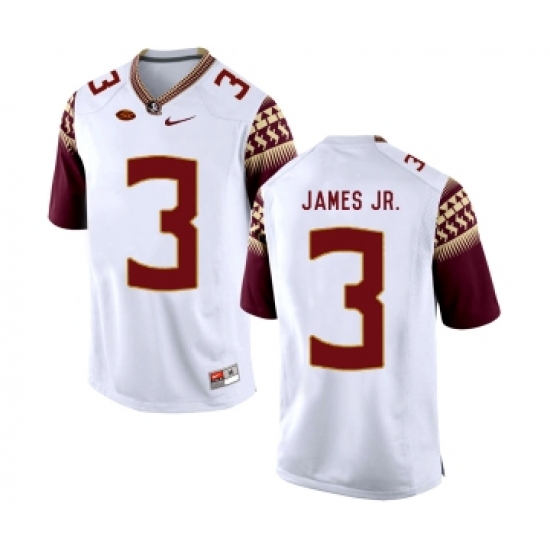 Florida State Seminoles 3 Derwin James JR. White College Football Jersey
