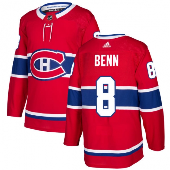 Youth Adidas Montreal Canadiens #8 Jordie Benn Authentic Red Home NHL Jersey - Ujersey