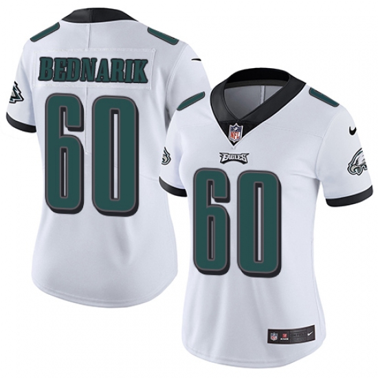 Women's Nike Philadelphia Eagles #60 Chuck Bednarik White Vapor Untouchable Limited Player NFL Jersey - Ujersey