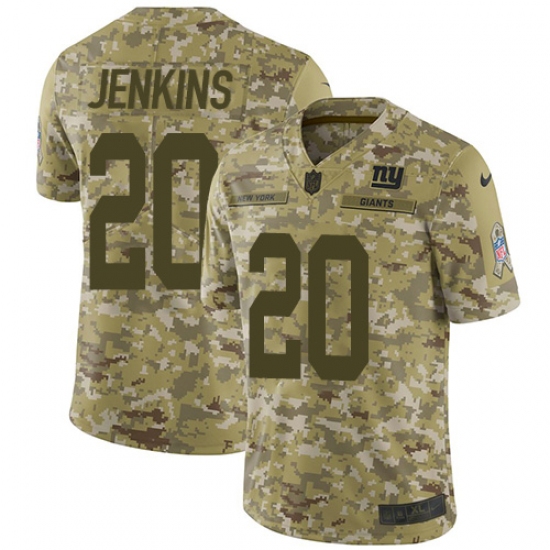 Youth Nike New York Giants #20 Janoris Jenkins Limited Camo 2018 Salute to Service NFL Jersey - Ujersey