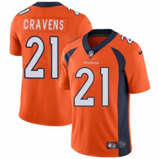 Youth Nike Denver Broncos #21 Su'a Cravens Orange Team Color Vapor Untouchable Elite Player NFL Jersey - Ujersey