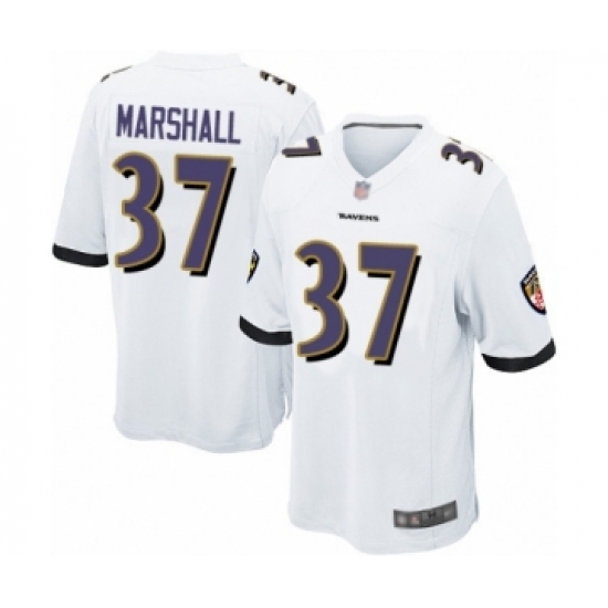 Men's Baltimore Ravens #37 Iman Marshall Game White Football Jersey - Ujersey