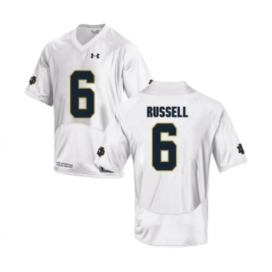 Notre Dame Fighting Irish 6 KeiVarae Russell White College Football Jersey - Ujersey