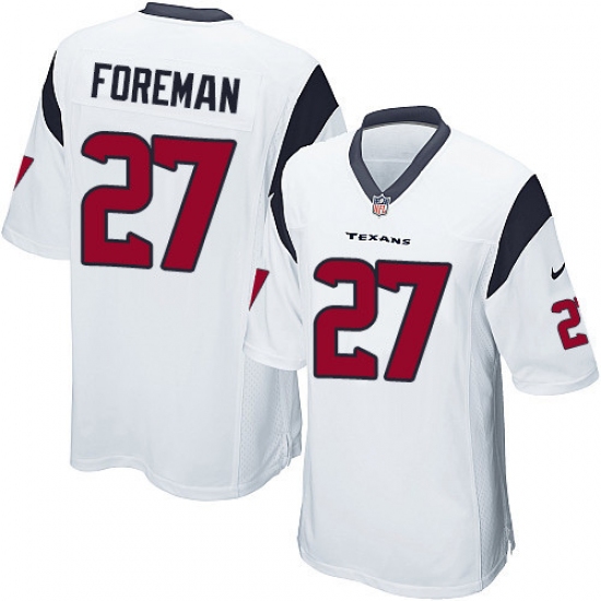 Men's Nike Houston Texans #27 D'Onta Foreman Game White NFL Jersey - Ujersey