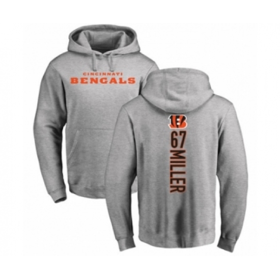 Football Cincinnati Bengals #67 John Miller Ash Backer Pullover Hoodie - Ujersey