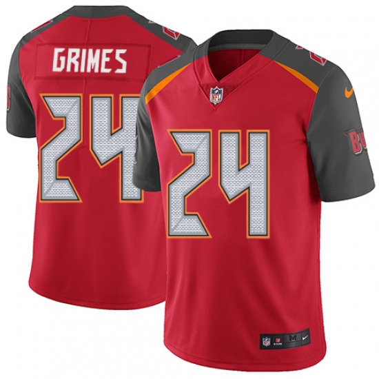 Youth Nike Tampa Bay Buccaneers #24 Brent Grimes Red Team Color Vapor Untouchable Limited Player NFL Jersey - Ujersey