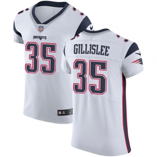 Men's Nike New England Patriots #35 Mike Gillislee White Vapor Untouchable Elite Player NFL Jersey - Ujersey