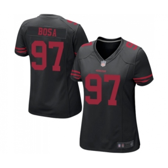 Women's San Francisco 49ers #97 Nick Bosa Game Black Football Jersey - Ujersey