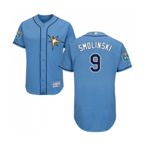 Men's Tampa Bay Rays #9 Jake Smolinski Columbia Alternate Flex Base Authentic Collection Baseball Jersey - Ujersey