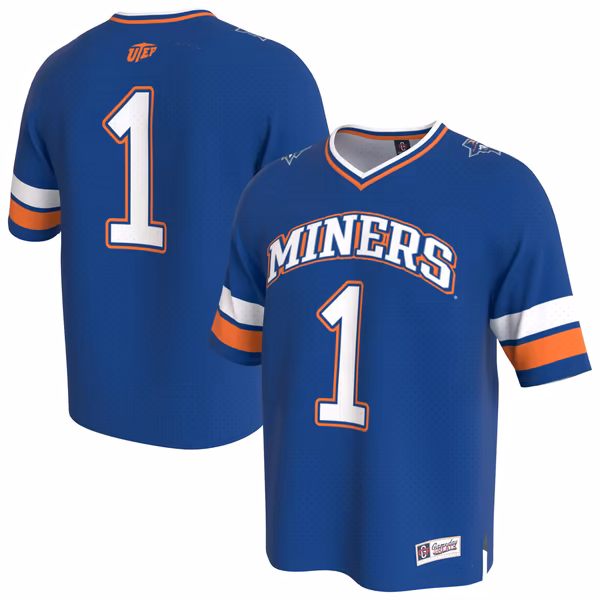 Youth GameDay Greats Navy UTEP Miners Lightweight Collegiate Football Fashion Jersey - SUjersey01