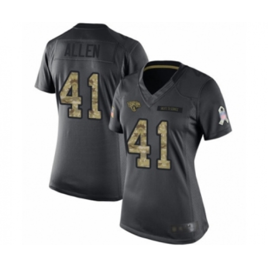 Women's Jacksonville Jaguars #41 Josh Allen Limited Black 2016 Salute to Service Football Jersey - Ujersey