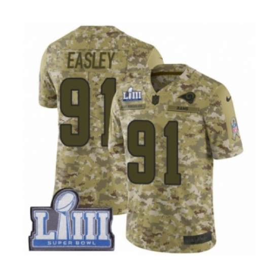 Youth Nike Los Angeles Rams #91 Dominique Easley Limited Camo 2018 Salute to Service Super Bowl LIII Bound NFL Jersey - Ujersey