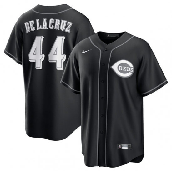Men's Cincinnati Reds #44 Elly De La Cruz Black Lights Out Limited Stitched Baseball Jersey - Ujersey