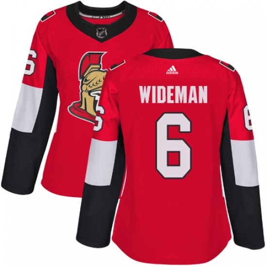 Women's Adidas Ottawa Senators #6 Chris Wideman Premier Red Home NHL Jersey - Ujersey