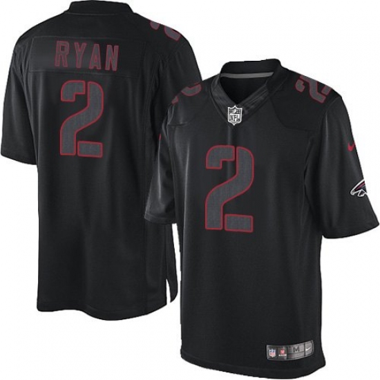 Men's Nike Atlanta Falcons #2 Matt Ryan Limited Black Impact NFL Jersey - Ujersey
