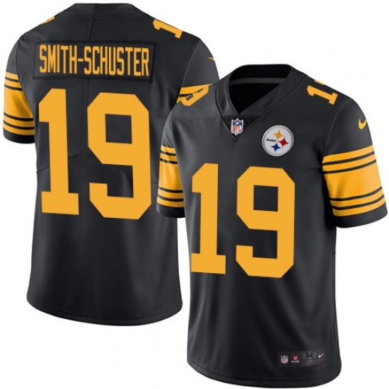 Men's Nike Pittsburgh Steelers #19 JuJu Smith-Schuster Limited Black Rush Vapor Untouchable NFL Jersey - Ujersey