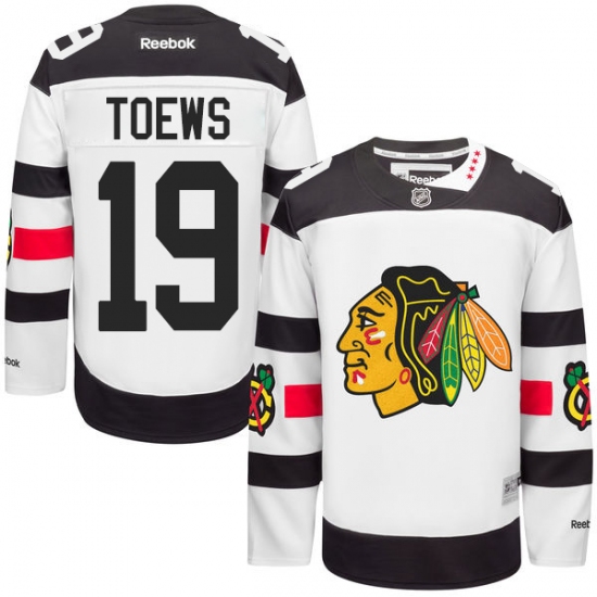 Men's Reebok Chicago Blackhawks #19 Jonathan Toews Authentic White 2016 Stadium Series NHL Jersey - Ujersey