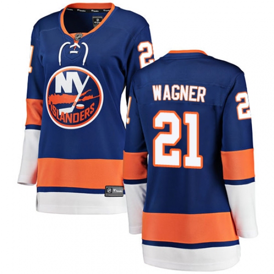 Women's New York Islanders #21 Chris Wagner Fanatics Branded Royal Blue Home Breakaway NHL Jersey - Ujersey