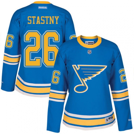 Women's Reebok St. Louis Blues #26 Paul Stastny Authentic Blue 2017 Winter Classic NHL Jersey - Ujersey