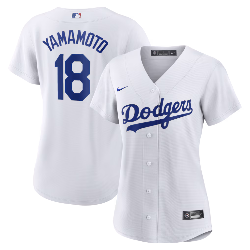 Women's Los Angeles Dodgers Yoshinobu Yamamoto Nike White Replica Jersey - ujerseystore