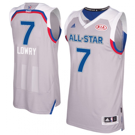Men's Adidas Toronto Raptors #7 Kyle Lowry Authentic Gray 2017 All Star NBA Jersey - Ujersey