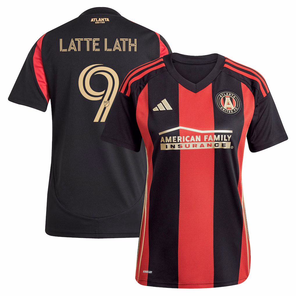Women's Atlanta United FC Emmanuel Latte Lath adidas Black The Connector Replica Jersey