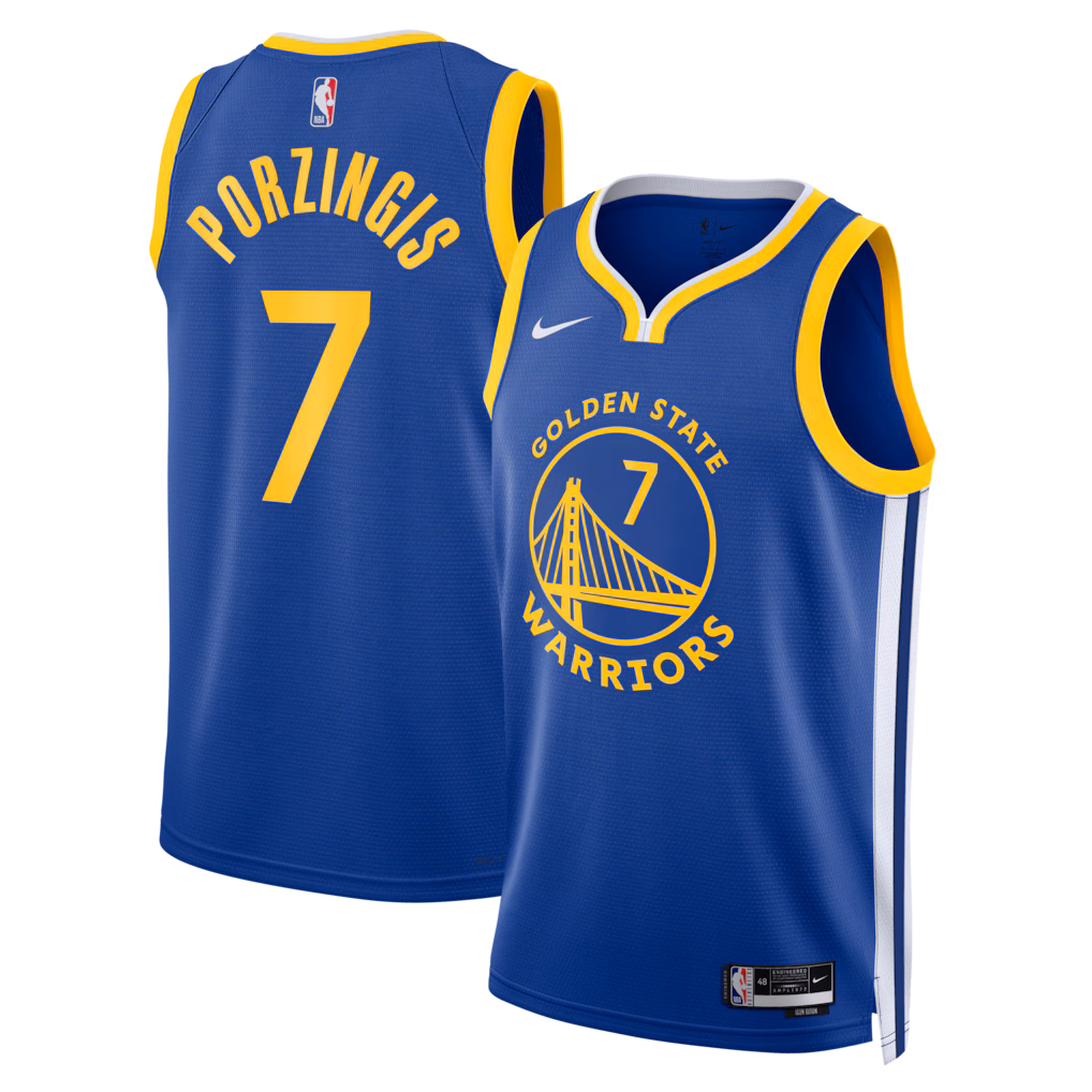 Unisex Golden State Warriors Kristaps Porziņģis Nike Royal Swingman Jersey - Icon Edition - ujerseystore