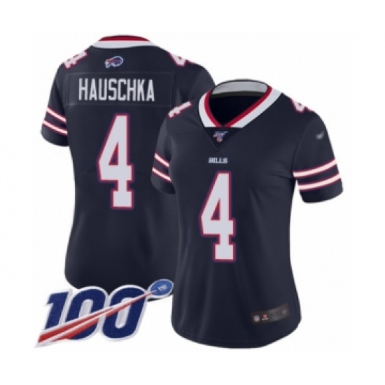 Women's Buffalo Bills #4 Stephen Hauschka Limited Navy Blue Inverted Legend 100th Season Football Jersey - Ujersey