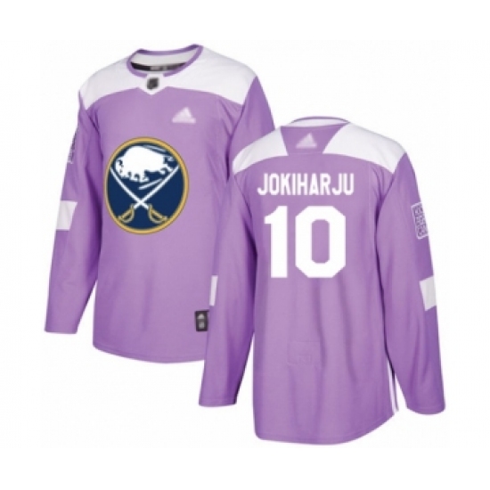 Youth Buffalo Sabres #10 Henri Jokiharju Authentic Purple Fights Cancer Practice Hockey Jersey - Ujersey