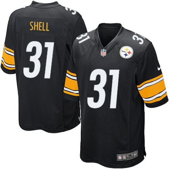 Men's Nike Pittsburgh Steelers #31 Donnie Shell Game Black Team Color NFL Jersey - Ujersey