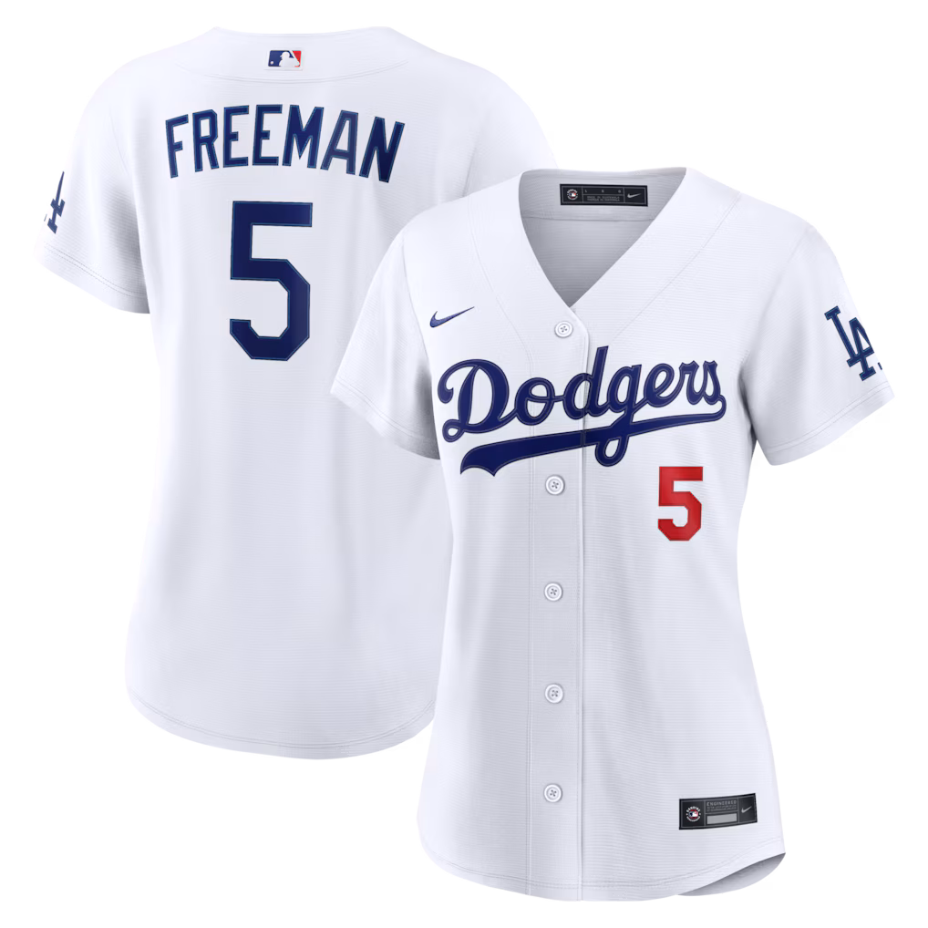 Women's Los Angeles Dodgers Freddie Freeman Nike White Home Stadium Jersey