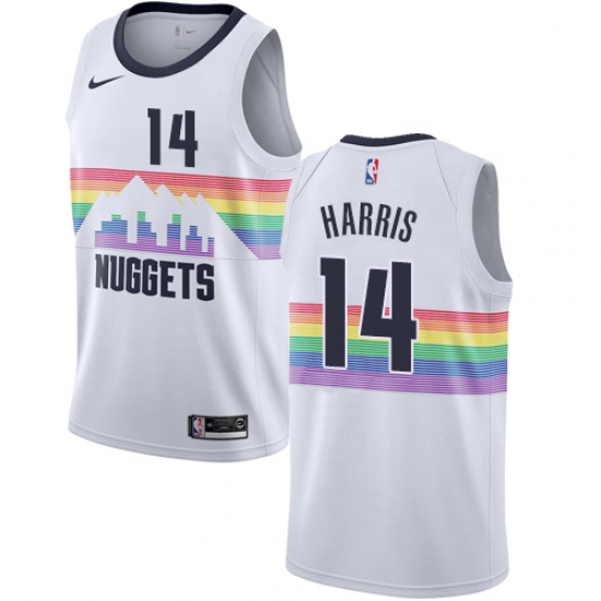 Women's Nike Denver Nuggets #14 Gary Harris Swingman White NBA Jersey - City Edition - Ujersey
