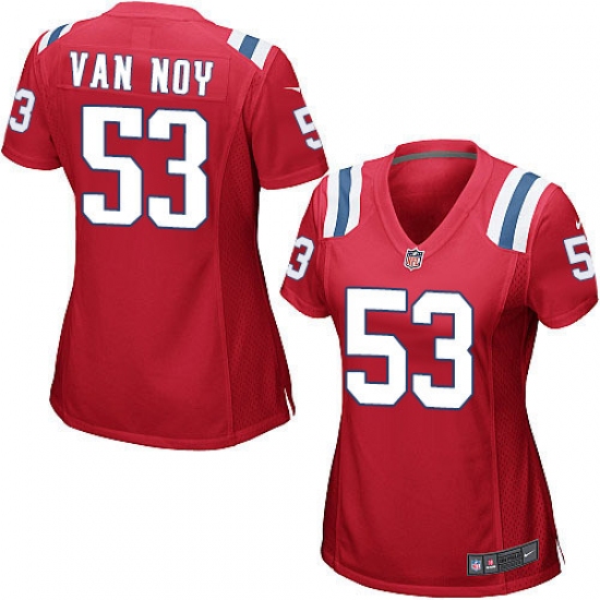 Women's Nike New England Patriots #53 Kyle Van Noy Game Red Alternate NFL Jersey - Ujersey