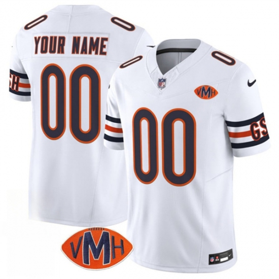 Men's Chicago Bears Active Player Custom White 2025 F.U.S.E. With VMH Patch Vapor Untouchable Limited Football Stitched Jersey - Ujersey