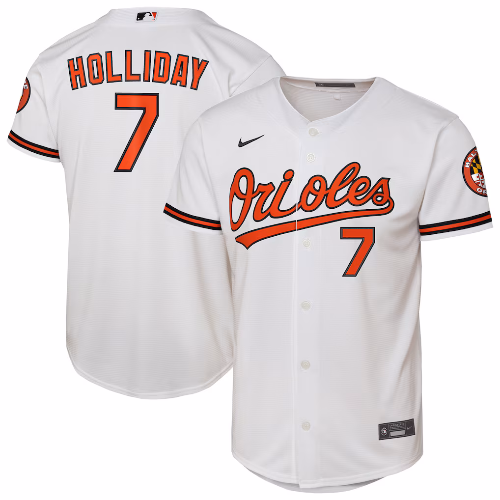 Youth Baltimore Orioles Jackson Holliday Nike White Home Stadium Player Jersey - Ujersey