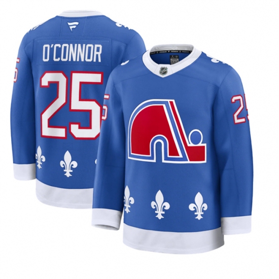Men's Colorado Avalanche #25 Logan O'Connor Blue 2025 Alternate Stitched Jersey - Ujersey