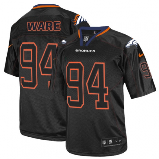 Men's Nike Denver Broncos #94 DeMarcus Ware Elite Lights Out Black NFL Jersey - Ujersey