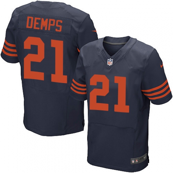 Men's Nike Chicago Bears #21 Quintin Demps Elite Navy Blue Alternate NFL Jersey - Ujersey