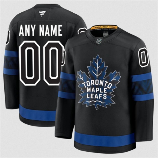 Men's Toronto Maple Leafs Active Player Custom Black 2024-25 Alternate Stitched Hockey Jersey - Ujersey