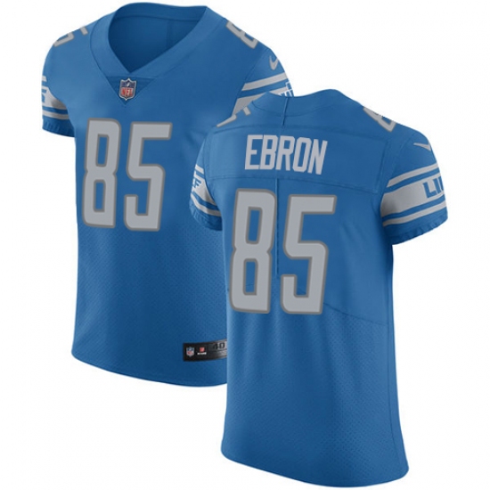 Men's Nike Detroit Lions #85 Eric Ebron Light Blue Team Color Vapor Untouchable Elite Player NFL Jersey - Ujersey